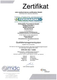 Zertifikat Qualit&auml;tsmanagement 2021